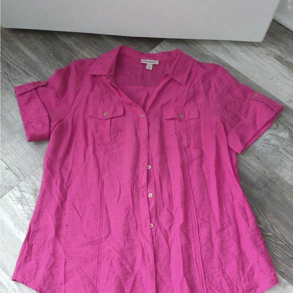 J. Jill Fuchsia Button-Down Shirt